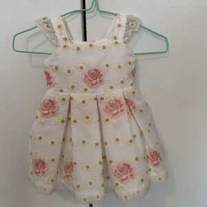 Janie and Jack Floral Embroidered Tulle Dress